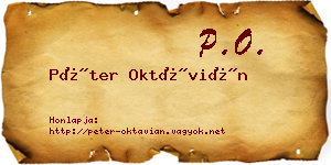 Péter Oktávián névjegykártya